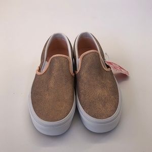 NEW Vans Classic Slips On in Rose Gold, Size 6